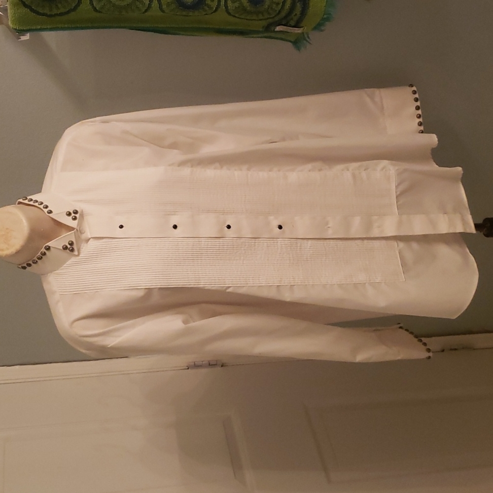 Vintage Studded Tuxedo Shirt